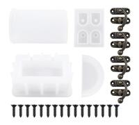 FOMIYES DIY Epoxy Resin Non-Stick Silicone Mold for Treasure Chest Storage Box with Accessories, Handicraft Casting Mold for Arts and Crafts Supplies