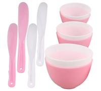 FOMIYES DIY Facial Mask Mixing Bowl Set with Silicone Stirring Rod Spatula Measuring Cup Heat Resistant Spill Silicone Bowls for Precise Blending and Travel Friendly Skincare Tools