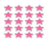 FOMIYES DIY Five-Pointed Star Embroidered Patches 20Pcs Pink Polyester Self-Adhesive for Clothes Jackets Repair Suitable for Textile Crafting