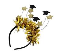 FOMIYES Doctor Hat Headband Graduation Theme Star Headdress Hair Band Chic Hair for Party Occasion Mini Gold Silver Stars Design