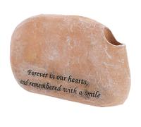 FOMIYES Dog Memorial Stone Pet Tombstone with Flower Slot, Resin Succulent Planter for Garden Decor, Dog Grave Marker in Beige, Outdoor Pet Cemetery Ornament