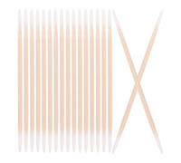FOMIYES Double Pointed Tip Cotton Swabs Wooden Handle, 100pcs Precision Cleaning Swabs for Small Parts, Delicate Surface Makeup and Tattoo Tools for Beauty and Personal Care