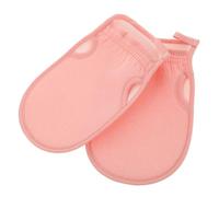 FOMIYES Double Sided Exfoliating Gloves 2pcs 23x13cm Deep Skin Scrubbing Mitts for Shower Bath Body Peeling Adult Men Women Pink