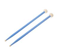 FOMIYES Drumsticks Double Head for Percussion Instruments and Drum Kits Maple Wood with Soft Felt Heads Blue Colour, for Practice and Performance