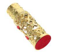 FOMIYES Dubai Style 3ml Refillable Perfume Oil Dispenser Bottle Gold Decorative Travel Essential Oil Container Lightweight Fragrance Bottle for Travel and Home Use