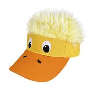 FOMIYES Duck-shaped Cartoon Party Wig Hat with Soft Plush Textile and Stable Fit, Funny Yellow Baseball Cap Wig for Trips, Shows, Halloween Events and Cosplay