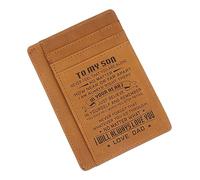 FOMIYES Durable PU Card Holder RFID Blocking Wallet for Id and Bus Cards Clever Multi Design Light Brown for Travel and Everyday Use