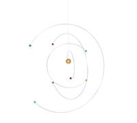 FOMIYES Educational Astronomy Hanging Mobile Large Atom Model Science Decor for Room and Modern Space Home Decoration