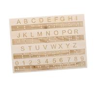 FOMIYES Educational Montessori Wooden Braille Alphabet and Number Board for Blind Digital Version Tactile Learning Tool for Interactive Braille Literacy and Fun Practice