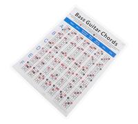 FOMIYES Electric Bass Chord Chart Poster for Beginners Useful Guitar Chord Learning Guide with Four-string Bass Diagrams and Guitar Practice