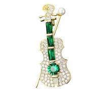 FOMIYES Elegant Alloy Violin Brooch Pin for Women Unique Sparkling Jewelry Accessory Classic Design for Weddings Anniversaries and Special Occasions Stylish Badge for Clothes and Dresses