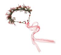 FOMIYES Elegant Christmas Flower Wreath Headpiece Handmade Berry Garland Hair Accessories for Women