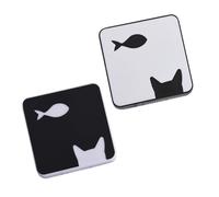 FOMIYES Elegant Lense Case Set 2pcs Fish Pattern Lense Organizer Box Travel-Sized Eye Care Storage for Women