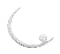 FOMIYES Elegant Metal Moon Hairpin with Simulated Pearls, Classic Hair Fork for Women, Practical and Easy to Match Hair Styling Accessory Suitable for Performance and Christmas