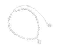 FOMIYES Elegant Pearl Pendant Back Chain Necklace with Tassel Long Bridal Jewelry for Women Wedding Accessory Fine Workmanship Versatile Fashion Statement