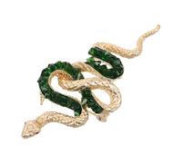 FOMIYES Elegant Snake Shape Brooch Pin for Women and Men Metal Lapel Badge with Rhinestone Decoration Durable Construction Symbolic Fortune Jewelry Accessory for Clothing and Suits