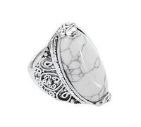 FOMIYES Elegant Turquoise Ring Bohemian Style Unique Women Jewelry for Comfortable Wear with Smooth Edges Fashionable Accessory to Enhance Your Look