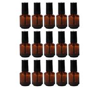 FOMIYES Empty Glass Nail Polish Bottles with Brush 15pcs 7ml Refillable Cylindrical Cosmetic Containers for Nail Art and Touch