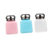 FOMIYES Empty Press Bottle 3pcs 100ml Nail Polish Remover Containers Leakproof Liquid Dispenser Suction Pump for Nail Art Makeup Products