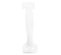 FOMIYES Enamel Coated Iron Vintage Cabinet Handles White Bow Curved Pull for Kitchen Drawer Closet Rustic Door Pull Comfortable Grip Surface Mount