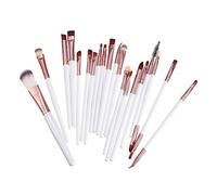 FOMIYES Essential Makeup Brush Collection 20pcs Wooden Makeup Brush Set for Beginners