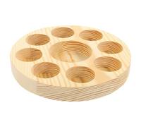 FOMIYES Essential Oil Bottle Organizer Stand 9-compartment Round Glass Holder 13.6cm Diameter Perfume and Nail Oil Storage Display Base for Home and Salon