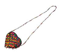 FOMIYES Ethnic Style Boho Crossbody Purse with Strap Handwoven Coconut Shell Bead Bag for Sustainable Bohemian Coin Wallet and Phone Earphone Holder Versatile Casual Festival Accessory