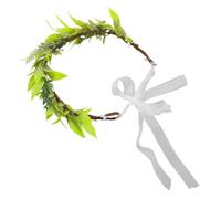 FOMIYES Eucalyptus Flower Wreath Headband Lightweight Handmade Floral Crown for Lifelike Green Leaves Soft Hair Accessory for Tea Parties Spring Events and Photography