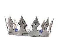 FOMIYES European Crown for Men with Acrylic Crystal Embellishments Comfortable Fit Party Crown for Weddings Halloween Cosplay Birthday and Stage Performances Black Regal