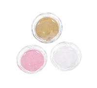 FOMIYES Eyelash Storage Box Set 3 Pcs Crystal Shell Lash Cases with Glitter Base for Easy False Eyelash Organisation on The Go