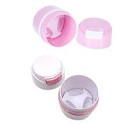 FOMIYES Eyelash Storage Case and Extension Container 2pcs Sealed Lash Glue Holder Pink and White Eyelash Glue Jar for Professional Lash Extension Fresh Keeping