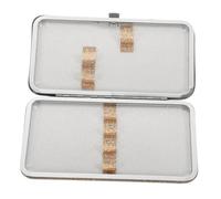 FOMIYES Eyelash Tweezer Storage Case with Gold Carrying Bag Portable Tweezer Holder for Eyelash Extensions for Beauty Professionals and Travel Use