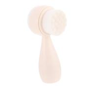 FOMIYES Facial Brush Soft Bristles Manual Face Scrubbing Brush Pvc Case White Handle Dot Pattern Portable Exfoliating Household Face Cleaner for Travel