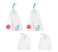 FOMIYES Facial Foaming Nets 4pcs Mini Sponge Soap Pouches for Soap Bars, Exfoliating Bubble Mesh Bags for Daily Face Cleansing and Skincare Use