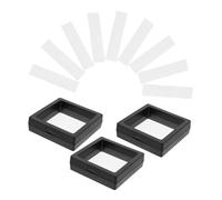 FOMIYES False Nail Organizer Storage Box Set 13pcs with Acrylic Display Strips and Black Thin Film Boxes 7x7cm, Manicure Tool Holder for Salon and Home Use