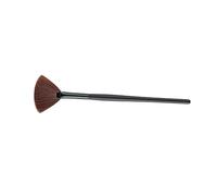 FOMIYES Fan Makeup Brush with Soft Brown Bristles and Black Wooden Handle Fluffy Cosmetic Brush for Blush Highlighter and Face Powder Application Skin Friendly and Even Finish Random Color