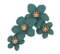 FOMIYES Fashionable Green Flower Eardrop Earrings for Women Alloy Material Beautiful Decorative Drop Jewellery for Travel Daily Wear