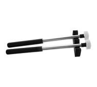 FOMIYES Felt Drum Mallets 2 Pairs with Rubber Grip and Aluminium Alloy Handle Percussion Drumsticks Firm Grip for Boys and Girls and Adults, for Meditation and Live Performances