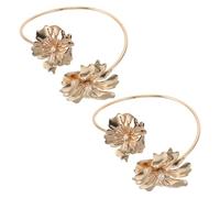 FOMIYES Floral Arm Cuff Bracelet for Women, Adjustable Lightweight Golden Alloy with Fake Pearls, Comfortable Fit Boho Style for Celebration and Event Accessories