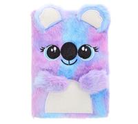 FOMIYES Fluffy Bear A5 Notebook for Students Plush Journal Diary Cute Cartoon Writing Book for Portable Recording Book