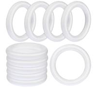 FOMIYES Foam Wreath Forms 10PCS DIY 4'' Polystyrene Rings Circular Ring Model Funny DIY Accessory for Wedding Home Flower Projects DIY Arts Crafts Supplies Christmas Decorations