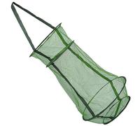 FOMIYES Foldable Nylon Fishing Net Basket, Medium 33Cm Diameter Fish Storage Bag with Drawstring, Large Capacity Mesh Net for Crab, Shrimp, and Outdoor Fishing Accessories