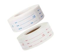 FOMIYES Food Storage Labels for Containers, 500pcs Red Blue Fridge Food Date Stickers, Non-Dry Adhesive Kitchen Labels for Freezer and Restaurant Use