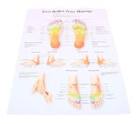 FOMIYES Foot Reflexology Chart Wall Poster 38X30-40Cm Medical Education Massage Chart for Professionals Home Decor