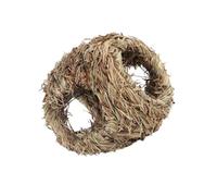 FOMIYES Four-hole Handmade Woven Bird Nest Made of Mountain Grass Comfortable Toy Nest Reusable Garden Decoration Fresh Natural Look Design Outdoor Crafts