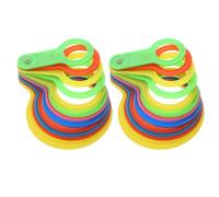 FOMIYES Fruit Measuring Gauge Set 2pcs Plastic Citrus Size Rings 30-90mm Thickened Fruit Diameter Measuring Circles with 13 Pieces Size Plates for Vegetable and Orange Diameter Measurement