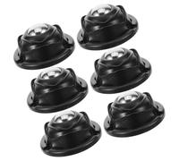 FOMIYES Furniture Wheels Self Adhesive 6 Pcs Rose Black Medium-Sized Swivel Casters with Wear Resistance for Office and Home Projects