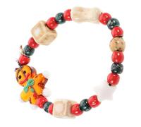 FOMIYES Gingerbread Man Charm Holiday Bracelet Cute Beaded Stretch Xmas Jewelry for Women Festive Christmas Accessory to Embrace the Holiday Spirit for Party Everyday Wear