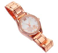 FOMIYES Girls Flower Pattern Wrist Watch, Alloy Case with Glass Dial, Easy to Read Quartz Timepiece for Teenagers, Teaching and Nursing, Comfortable Everyday Wear