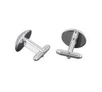 FOMIYES Glass and Copper Cuff Link Sleeve Button with W Letter Pattern Electroplated Smooth Finish Lightweight Collar Accessory for Mens Shirt Sleeves and Collars Classic Elegant Design